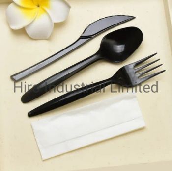 Heavy Duty Disposable Cutlery Flatware Sets Forchette Plastic Spoons Forks and Knives Nipkin - Hiro Industrial Limited - China