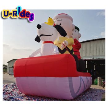 Hot Sale Christmas Snoopy Inflatable Advertising Item Giant Lovely Inflatables Hot Item - Guangzhou U-Rides attraction Co.,Ltd - China