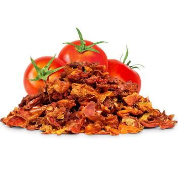 Tomato Flakes (Premium Grade – Dehydrated) Form FLAKES Grade PREMIUM Max. Moisture (%) 8 Place of Origin INDIA Color Rich Natural Red Color - Buddha Overseas - India