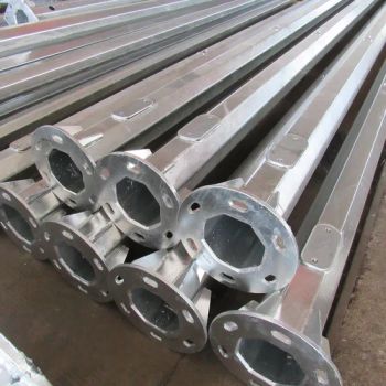 Customized Steel Polygonal Double Arm LED Street Light Pole with Hot DIP Galvanized Coating - Ddk Tech Elecfacility Yangzhou Co., Ltd - China