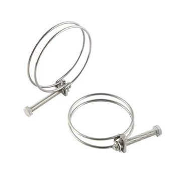 Stainless Steel Constant Tension Double Wire Spring Metal Hose Clamps with Bolt - Taizhou Hongchuang Hardware Co., Ltd. - China