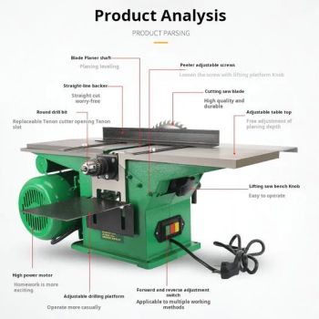 Multifunctional Planer for Woodworking with 120mm Planing Width - Wuhan Zhongwei Liancheng International Trade Co., Ltd. - China