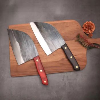 Handmade Full Tang 7 Inch Butcher Knife High Carbon Metal Blade Carbon Steel Slicing Cleaver Kitchen Knives - Changsha Chengtong Technology Co., Ltd. - China