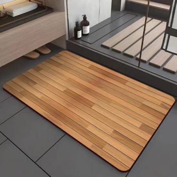 Multipurpose Washable Kitchen Carpet Bathroom Bath Runner Wood Look Flooring Rugs Pad - Westin (Tianjin) Industrial Co., Ltd. - China