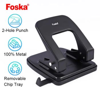 Foska Hole Punches Black Grey Blue Heavy Duty Power Saving Desktop Manual Hole Punch with Non-Slip Removable Base - Anhui Sunshine Stationery Co., Ltd. - China