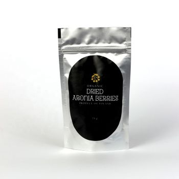 Dried Aronia Berries 100g Type Dried Taste Snack Shape WHOLE Style Dried Weight (kg) 0.1 Specification COA Brand Name - Meliseus Michal Sasin Piotr Krawczyk S.C. - Poland