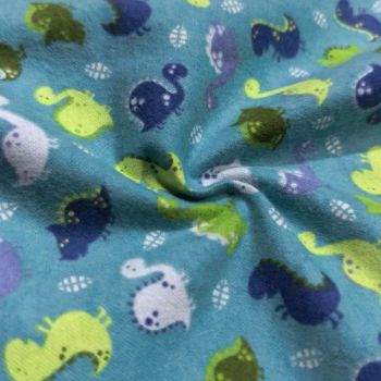 100% Cotton Printed Cartoon Dinosaur Design Flannel Fabric Weight / Width 35/36" Origin China Technics Woven Color Customized - Shanghai Fartex Import and Export Company Limited - China
