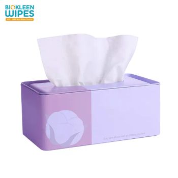 Biokleen Custom Baby Cotton Tissue Soft Dry Wipe Wet and Dry Use Pure Cotton 100 Count Unscented Disposable Facial Cotton Tissues for Baby Sensitive Skin - Hangzhou Biogen Hygiene Co., Ltd. - China