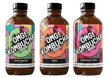 OMG! Kombucha Bottle Color Options Amber Or Clear Available Varieties Ginger, Coconut & Lime, Pomegranate & Apple Label Customization Can Be Translated Into Different Languages, Such As - PATAZA PTY LTD - Australia