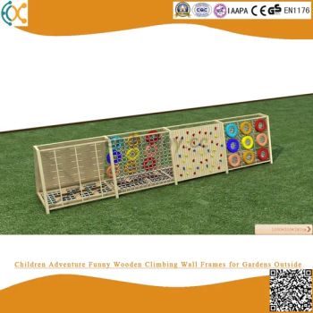 Children Adventure Funny Wooden Climbing Wall Frames for Gardens Outside - Wenzhou Haoxiang Amusement Toys Co., Ltd. - China