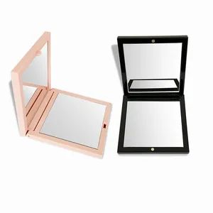 Luxury Square Plastic Mirror 180 Rotation 2X Magnify Pocket Mirror Custom Cosmetic ABS Square Plastic Mirrors - Quanzhou Changyi Crafts Gifts Limited - China