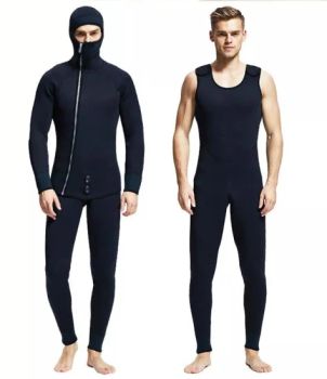 Sample Customization New Arrival Mens Front Zipper Wetsuits 2~5mm Thickness 2 Pieces Wetsuit Neoprene Diving Suits with Hood for Snorkeling Scuba Diving Sport - DONG GUAN KEITH WATER SPORTS CO., LTD. - China