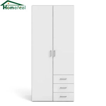 Modern Bedroom 2 Door Wardrobe Wooden Shoe Organizers Open Closet Hotel Furniture - Foshan Homefeel Furniture Co., Ltd. - China