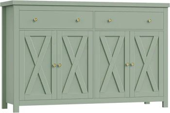 Home & Living Room Storage Sideboard with Spacious Tabletop, 2 Sliding Drawers and X-Barn Doors - Weifang Fine Life Household Products Co., Ltd - China