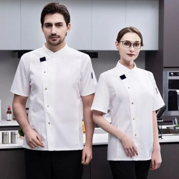 Personalised Embroidered French Pastry Cook Cool Ladies Womens Executive Chef Whites Jacket Coats Clothing Uniform with - Guangzhou City Basic Clothing Co.,Ltd - China