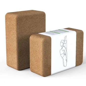Cheaper Pairs Eco Cork Yoga Blocks - 2-Pack, Non-Slip Eco-Friendly Multi-Use Fitness Accessories - GOOD SELLER CO., LTD - China
