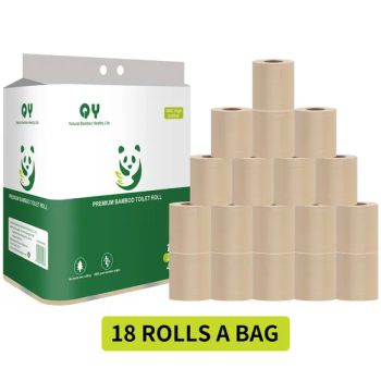 Wholesale Unbleached /Bleached Virgin Bamboo Pulp Instant Toilet Paper Roll Customize Packaging Top Best Custom Rolling Kitchen Jumbo 24 Roll Pack China Price - Chengdu Qingya Paper Industries Co., Ltd - China