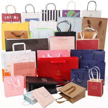 Wholesales Custom Logo Printed Cheap Recycled Take Away Food Packaging Brown Paper Bag with Twisted Flat Handles - Shanghai Eagle Industry Co., Ltd. - China