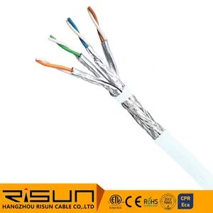 Factory Copper Low Loss Fast Speed SFTP Cable Cat7 AWG23 Type Cat 7 Sheath Ls0h Ripcord Nylon Brand Risun or OEM HS Code - Hangzhou Risun Cable Co., Ltd. - China