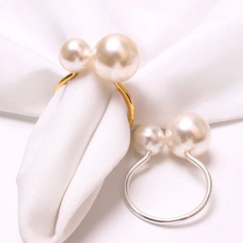 Wedding Party Pearl Design Tableware Napkin Rings - NINGBO EAST ISLAND IMPORT & EXPORT CO., LTD. - China