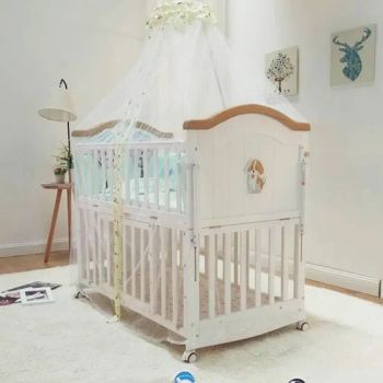 New Born Baby Crib Organizer Wooden Cot Bed En-71 Comfortable Baby Playpen Baby Crib Rocker - Hefei Craft Child Product Co., Ltd. - China