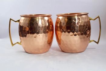 LaBellus Copper Hammered Mugs Brand LaBellus Material Copper Weight Light Weight Texture Hand Hammered Finish Perfect - LA Bellus - India