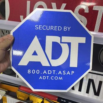 Custom 10"Adt Yard Alarm Reflective Safety Warning Sign Board Adt Security Yard Signs - Xiamen Zhen Tu Construction Engineering Co., Ltd. - China