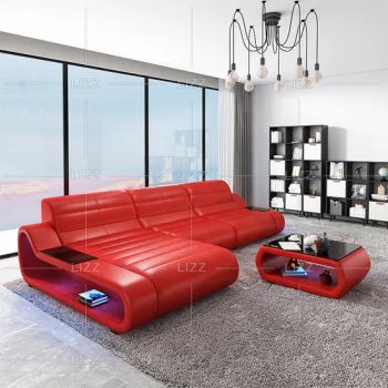 Chaise Lounge Modern LED Hot Selling Sectional Seat 5 Color Same Origin China Condition New Padding Sponge Trademark - China Lizz Furniture Co., Ltd. - China