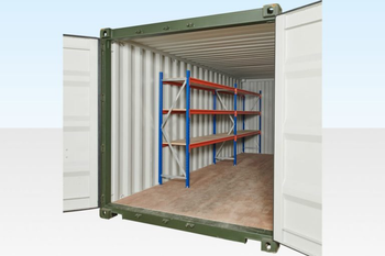 Adjustable, Heavy Duty Three Tier Container Racking (2 Bays) from senesie mfg llc Adjustable, Heavy Duty Three Tier Container Racking (2 Bays) - senesie mfg llc - United States