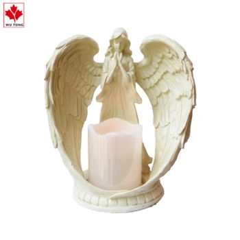 Custom Resin Angel Girl Wings LED Electronic Candle Table Decorations Home Desktop Decorations Church Decorations - Quanzhou Wutongcrafts Co., Ltd. - China