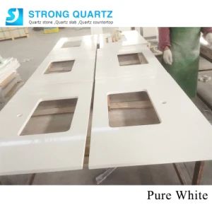 White Quartz Vanity Tops/ Kitchen Countertops 15mm, 18mm, 20mm, 30mm - FOSHAN STRONG QUARTZ CO., LTD - China
