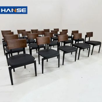 Light Luxury Fine Dining 5 Star Restaurant Furniture Modern Cafe Velvet Outdoor Fast Food Restaurant Tables and Chairs Set - Foshan Hanse Industrial Co., Ltd. - China