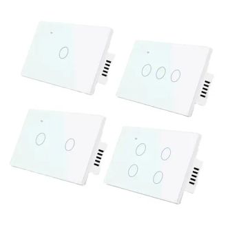 1 Way 1 Gang Us Remote Control Switches Timing Voice Control Smart Switch Us Standard WiFi Wall Touch Switch - Guangzhou Shenmao Hardware Electrical Appliance Co., Ltd - China
