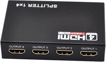 1x4 HDMI Splitter Power_supply Dc 5v Bandwidth 10.2gbps Hdcp_compliance Yes Three_d_support Yes Power_consumption 10w - Divye Electronics Solutions - India