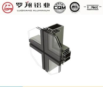 Exposed Framing Double Glass Facade Curtain Wall Profiles - Luoxiang Aluminium Co., Ltd. - China