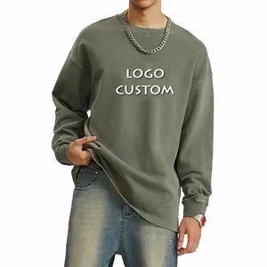 America Fashion Vintage Loose Men's Long Sleeve T Shirt Customized Oversize Sport Breathable Washed Mens T Shirts - Dongguan Flya Sports Goods Co., Ltd. - China