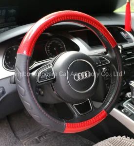 Car Steering Wheel Cover Leather Carbon Fiber PVC Car Steering Wheel Cover - Ningbo Autocare Car Accessory Co., Ltd. - China