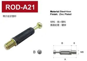 Furniture Hardware Fittings Assembly Knock Dowel Cam Locks with Plastic 3 in 1 - Bayson Intelligent Technology Co., Ltd. - China
