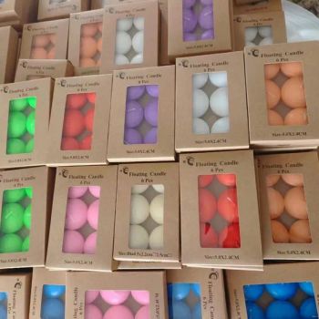 Wholesale Wholesale Home Decor Wedding Decorative Customized Thick Multi-Colored Elliptical Floating Candles - Ningbo Sunda International Trade Co., Ltd. - China