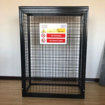 Good Vertical Cylinder Storage Cabinet Wire Mesh Gas Storage Cage LPG Cylinder Cages - Anping Lejun Wire Mesh Products Co., Ltd - China