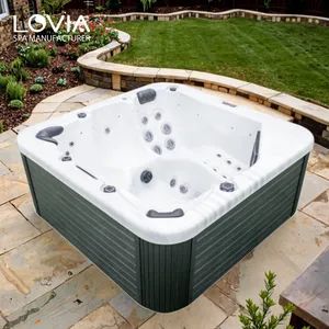 Hot Sale SPA Pool Outdoor Hot Tub Party 6 Person Massage Whirlpool Bathtub with LED Lights - Guangzhou Huantong Industry Co., Ltd. - China