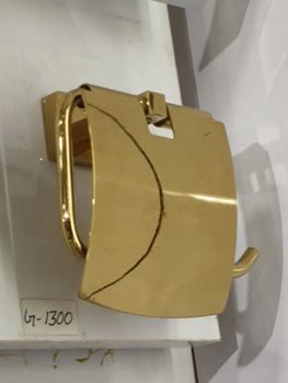 Iron Toilet Paper Holders Finish Gloss Colour Golden Material Iron Size/Dimension 12x9inch Mounting Type Wall - Sarthak Enterprises - India