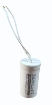 Ceiling Fan Capacitor 3 15 Mfd, For Fans Shape Round Color White Terminals 2 Brand Prakash Material Plastic Tolerance 10%, - Shree Siddhi Vinayak Traders - India