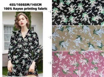 45s 100% Rayon Fabric Printed/Printing Rayon Fabric for Dress/Shirt/Pants/Blouse/Garment - Wujiang Tianen Textile Development Co., Ltd. - China