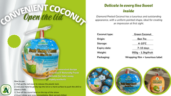 Easy Convenient Coconut Purity All-natural Origin Tropical Groves Texture Firm White Flesh Sustainability Sustainable - Agrochain Vietnam  - Vietnam