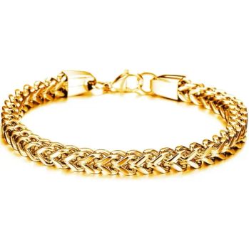 Luxury Stainless Steel Silver Color Hip Hop Fashion Bracelet for Boys/Men - Dongguan Hongsheng Craft Gifts Co., Ltd. - China