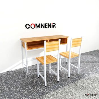 Comnenir Commercial MDF Double Seaters Classroom Student Study Training Desk Chair Sets Elementary School Home Living Room Hospital Use - Hebei Comnenir Furniture Sales Co., Ltd. - China