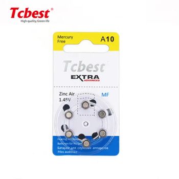 OEM ODM Service Zinc Air 1.4V A10 A13 A675 A312 6PCS/Pack Hearing Aid Batteries Button Cell Battery Zinc Air Hearing Aid Battery 1.4V - Shenzhen Tcbest Battery Industry Co., Ltd. - China