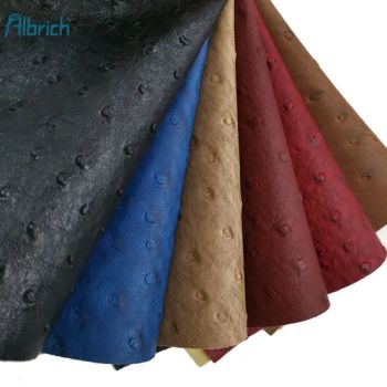 PVC Artificial Synthetic Faux Leather Ostrich Leather Material for Making Bags - Jiangsu Albrich Textile Co., Ltd. - China