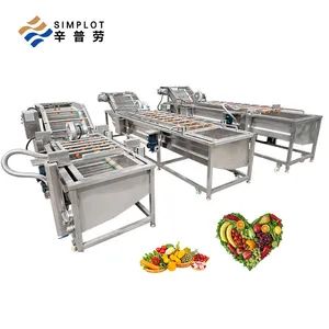 Commercial Watermelon Dragon Fruit Bubble Washer High Pressure Brush Automatic for Large Fruit Cleaning Processing Line - Henan Simplot Intelligent Technology Co., Ltd. - China